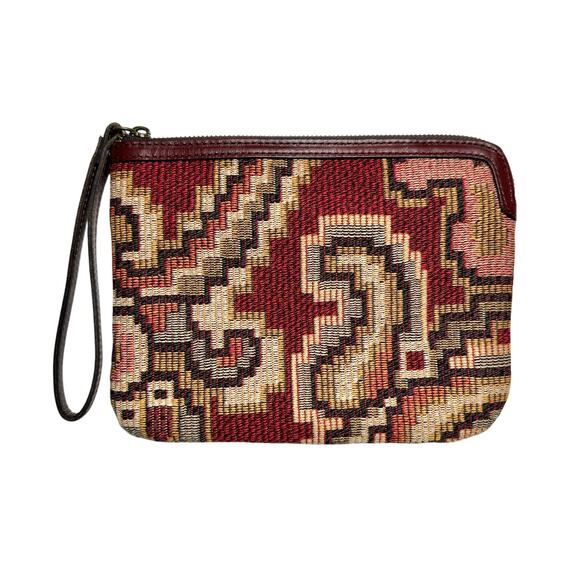 Patricia Nash Handbags - Patricia Nash | Women | Cassini Red Leather Trim Peruvian Tapestry Wristlet
